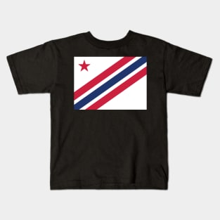 Inspector General flag of the Norwegian coastal artillery Kids T-Shirt